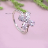 Nhẫn Bạc Nữ Thiết Kế Hình Bông Hoa Đính Đá N2409020072