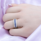 Nhẫn Bạc Nữ Trơn Thiết Kế Đính Đá N2408260043
