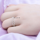 Nhẫn Bạc Nữ Trơn Đính Đá N2408270001