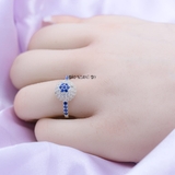 Nhẫn Bạc Nữ Trơn Ít Đá Thiết Kế Hình Cầu N2408250052
