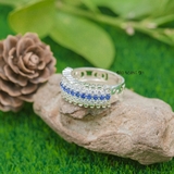 Nhẫn Bạc Nữ Trơn Thiết Kế Đính Đá N2408260043