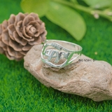 Nhẫn Bạc Nữ Thiết Kế Khắc Chữ Happy N2409020128