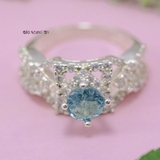 Nhẫn Bạc Nữ Phong Thủy Đá Xanh Dương N2409060010