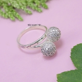Nhẫn Bạc Nữ Quả Cầu Đính Đá N2409060052