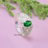 Nhẫn Bạc Nữ Phong Thủy Đá Xanh Ngọc N2409050018