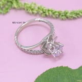 Nhẫn Bạc Nữ Hình Bông Hoa Đính Đá Sang Trọng N2409010009