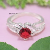 Nhẫn Bạc Nữ Phong Thủy Đá Đỏ N2409040107