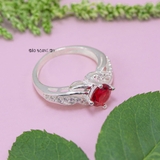 Nhẫn Bạc Nữ Phong Thủy Đá Đỏ N2409040107