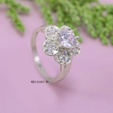 Nhẫn Bạc Nữ Hình Bông Hoa Gắn Đá Sang Trọng N2408310034