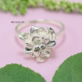 Nhẫn Bạc Nữ Trơn Không Đá Hình Hoa Hồng Đẹp Sang Trọng N2408240001