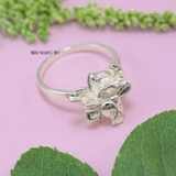 Nhẫn Bạc Nữ Trơn Không Đá Hình Hoa Hồng Đẹp Sang Trọng N2408240001