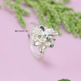 Nhẫn Bạc Nữ Trơn Không Đá Hình Hoa Hồng Đẹp Sang Trọng N2408240001