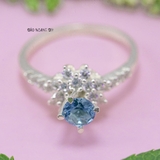 Nhẫn Bạc Nữ Phong Thủy Đá Xanh Dương N2409050030