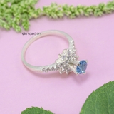 Nhẫn Bạc Nữ Phong Thủy Đá Xanh Dương N2409050030
