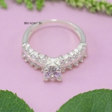 Nhẫn Bạc Nữ Hình Chiếc Lá Đính Đá Sang Trọng N2409010064
