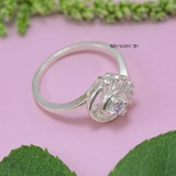 Nhẫn Bạc Nữ Hình Tròn Đính Đá Sang Trọng  N2409020015