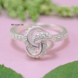 Nhẫn Bạc Nữ Trơn Love Knot Xinh Xắn Dễ Thương N2408250003