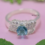 Nhẫn Bạc Nữ Phong Thủy Đá Xanh Dương N2409060009