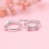 Bông Tai Bạc S925 Cho Bé Khong Tròn Nơ Nhỏ Xinh H2410280023