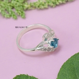 Nhẫn Bạc Nữ Phong Thủy Đá Xanh Dương N2409060001