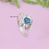Nhẫn Bạc Nữ Phong Thủy Đá Xanh Dương N2409060001