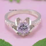 Nhẫn Bạc Nữ Hình Bông Hoa Đính Đá Sang Trọng N2409010066