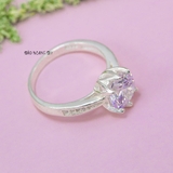 Nhẫn Bạc Nữ Trơn Đính Đá Sang Trọng  N2409010075