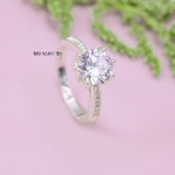 Nhẫn Bạc Nữ Trơn Đính Đá Sang Trọng  N2409010075