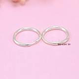 Bông Tai Bạc Cho Bé Khong Tròn Trơn H2410280004