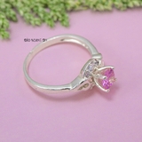 Nhẫn Bạc Nữ Phong Thủy Đá Hồng N2409040090