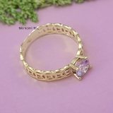 Nhẫn Bạc Nữ Kim Tiền Đính Đá Sang Trọng Mạ Vàng N2409020028