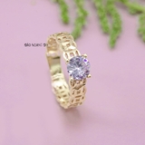 Nhẫn Bạc Nữ Kim Tiền Đính Đá Sang Trọng Mạ Vàng N2409020028