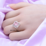 Nhẫn Bạc Nữ Phong Thủy Đá Hồng N2409040083