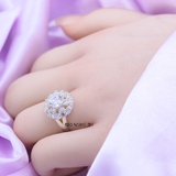 Nhẫn Bạc Nữ Đá Ổ Cao Bản To Gắn Đá Sang Trọng Quý Phái N2408300049