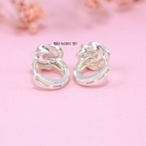 Bông Tai Bạc Nữ S925 Khong Tròn Kiểu Vòng Tròn Xoắn Xinh Xắn H2410280013