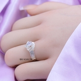 Nhẫn Bạc Nữ Hình Bông Hoa Gắn Đá Sang Trọng