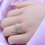 Nhẫn Bạc Nữ Hình Quả Trám Gắn Đá Sang Trọng N2408310042