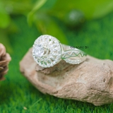 Nhẫn Bạc Nữ Đá Ổ Cao Bản To Gắn Đá Sang Trọng Quý Phái N2408300057