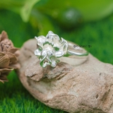 Nhẫn Bạc Nữ Trơn Không Đá Hình Hoa Hồng Đẹp Sang Trọng N2408240001