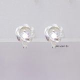 Bông Tai Bạc Nữ S925 Khong Tròn Kiểu Vòng Tròn Xoắn Xinh Xắn H2410280013