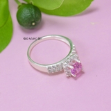 Nhẫn Bạc Nữ Phong Thủy Đá Hồng N2409040085