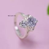 Nhẫn Bạc Nữ Thiết Kế Hình Hoa Lá Đính Đá Sang Trọng  N2409010105