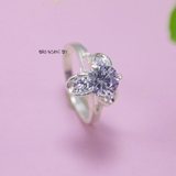 Nhẫn Bạc Nữ Thiết Kế Hình Hoa Lá Đính Đá Sang Trọng  N2409010105