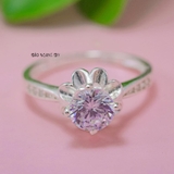 Nhẫn Bạc Nữ Hình Bông Hoa Đính Đá Sang Trọng  N2409020007