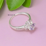 Nhẫn Bạc Nữ Hình Bông Hoa Đính Đá Sang Trọng  N2409020007