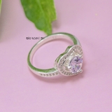 Nhẫn Bạc Nữ Hình Trái Tim Gắn Đá Sang Trọng N2408310047