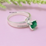 Nhẫn Bạc Nữ Phong Thủy Đá Xanh Ngọc N2409050019