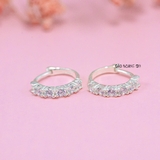 Bông Tai Bạc Cho Bé Kiểu Bật Một Hàng Đá Nhỏ Xinh Nhiều Màu H2410280051