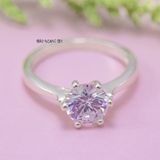 Nhẫn Bạc Nữ Trơn Đính Đá Sang Trọng  N2409010076