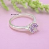 Nhẫn Bạc Nữ Trơn Đính Đá Sang Trọng  N2409010076